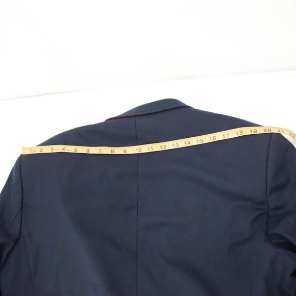 Hugo boss Sport Coat men's 46R Madron Virgin Wool Cashmere leather lapel trim - Picture 10 of 14